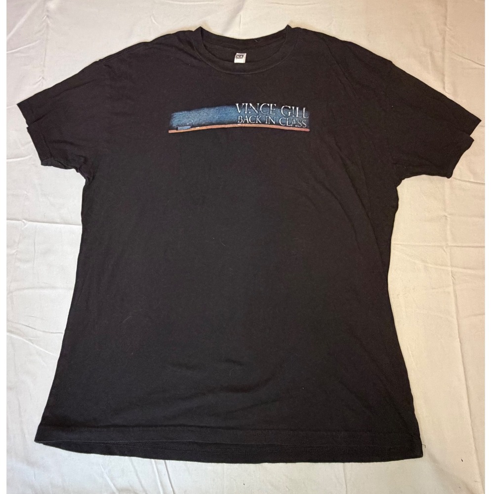 Vince Gill Back In Class 2008 Concert T-Shirt Black XL Next Level Apparel Cotton